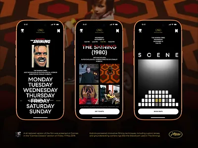 Cinema App appdesign application application design brutalism cinema concept minimalism mobile product productdesign ui uidesign ux uxdesign