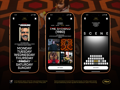 Cinema App appdesign application application design brutalism cinema concept minimalism mobile product productdesign ui uidesign ux uxdesign