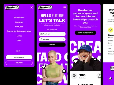 Student - Webdesign brand branding exploration landing page mobile web design website