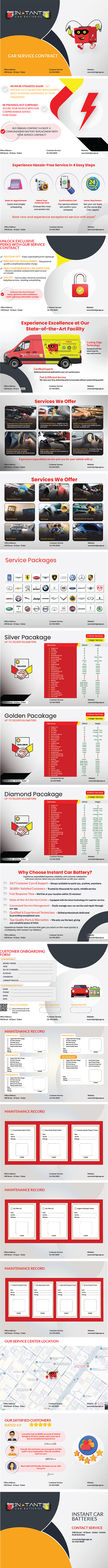 Instant Car Batteries Booklet booklet branding graphic design logo motion graphics pages typography ui ux vector