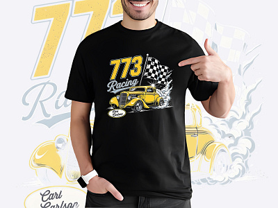773 Racing Classic Car T‑Shirt Design for Speed and Vintage Love automotive car clothing design fashion graphic illustration muscle racing speed tshirt typography vector vintage