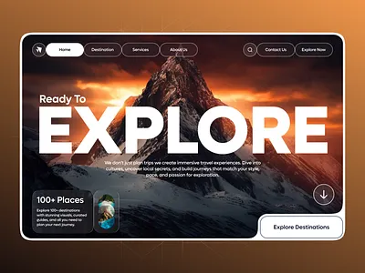 Explozo - Travel Company Website UIUX Design✈ booking ui destination website figma figma design figmadesign framer homepage design landingpagedesign minimal ui modern ui tour website travel agency travel exploration travel ui travel website ui ux uiux web design webappdesign webflow
