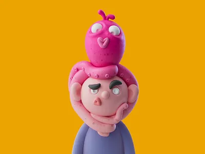 Thinking Hat 3d c4d character cinema4d illustration render