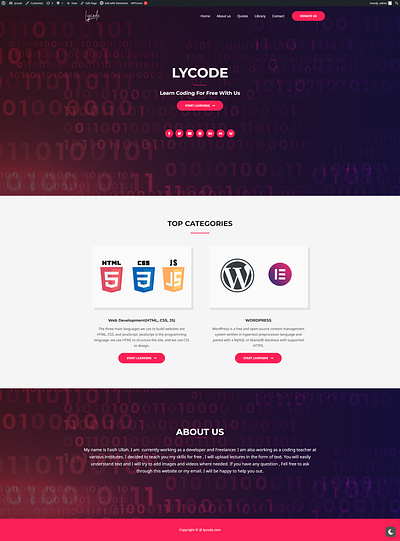 Lycode - Web Project branding coding css graphic design html ui ux web design website wordpress