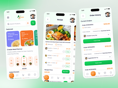 E-Commerce Mobile App | Smart food Recipe cook cooking delivery app e commerce food mobile app recipe recipes ui ux