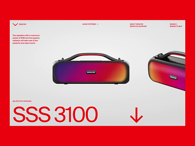 AI Landing page web design audio product hero ✦ Sencor Audio ai animation design interaction landing page motion graphics service site startup ui ux web design website