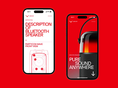 AI Landing page web design mobile screens ✦ Sencor Audio ai animation design interaction landing page motion graphics service site startup ui ux web design website