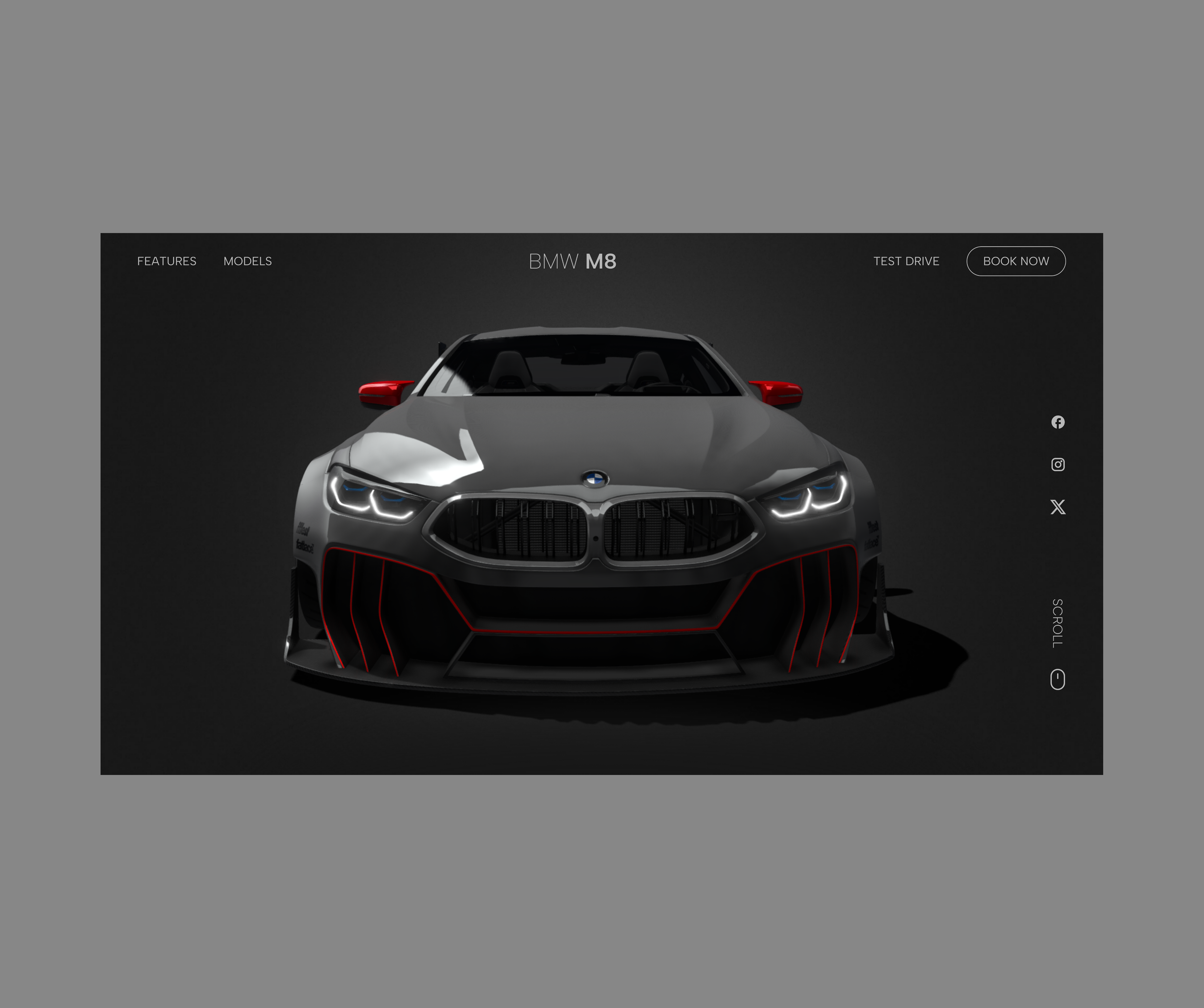 BMW - Car 3D Website Landing Page Animation 3d animation landing page 3d car website animation website landing page motion graphics ui uiux website design