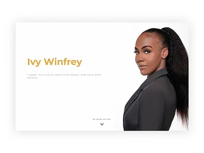 The Ivy Winfrey's Personal Website design figma personal brand personal website ui ux web design