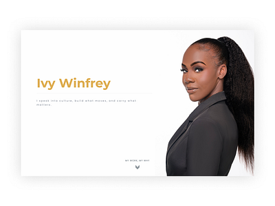 The Ivy Winfrey's Personal Website design figma personal brand personal website ui ux web design