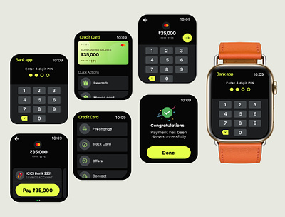 Smart Watch apple apple watch clock crads credit design digital digital watch health payment trends watch