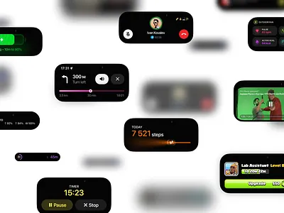 Dynamic islands dynamic island ios mobile ui widget