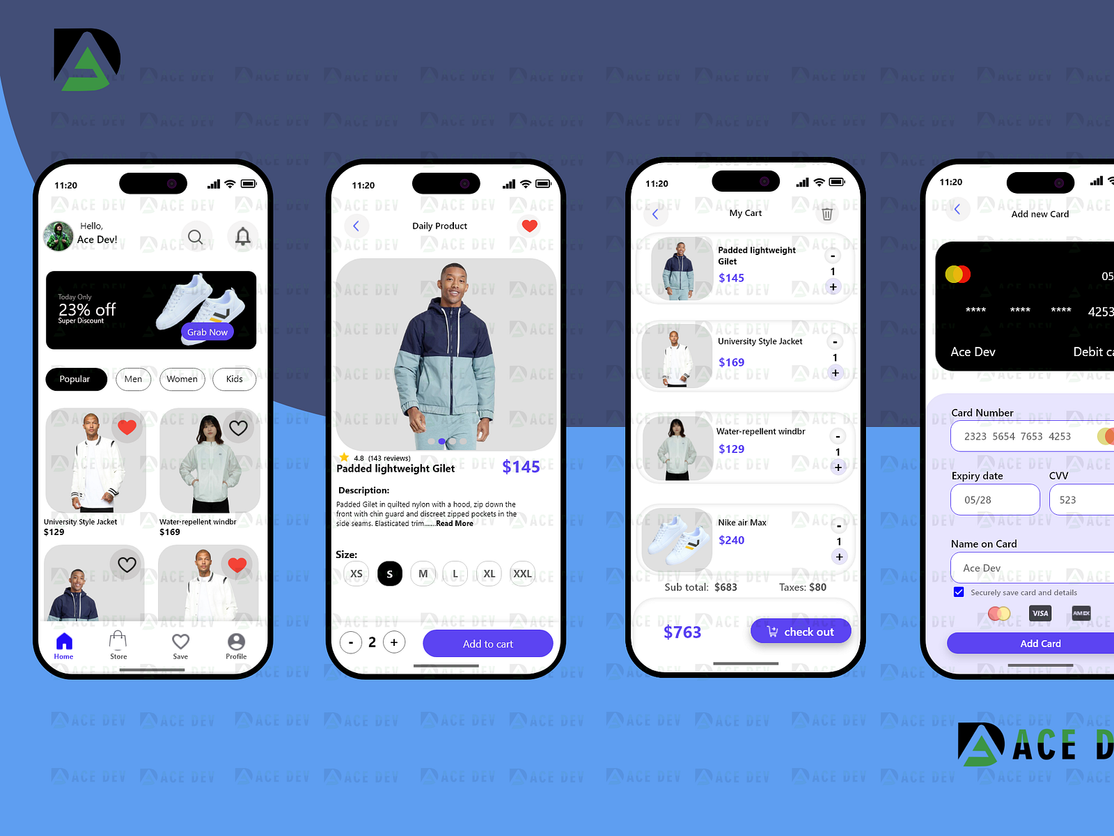 Shopping iOS App UI Design by Ace Dev on Dribbble