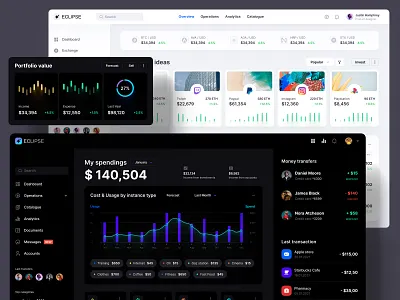 Eclipse UI kit for Figma 3d animation branding chart dashboard dataviz design desktop graphic design illustration infographic logo motion graphics statistic template ui