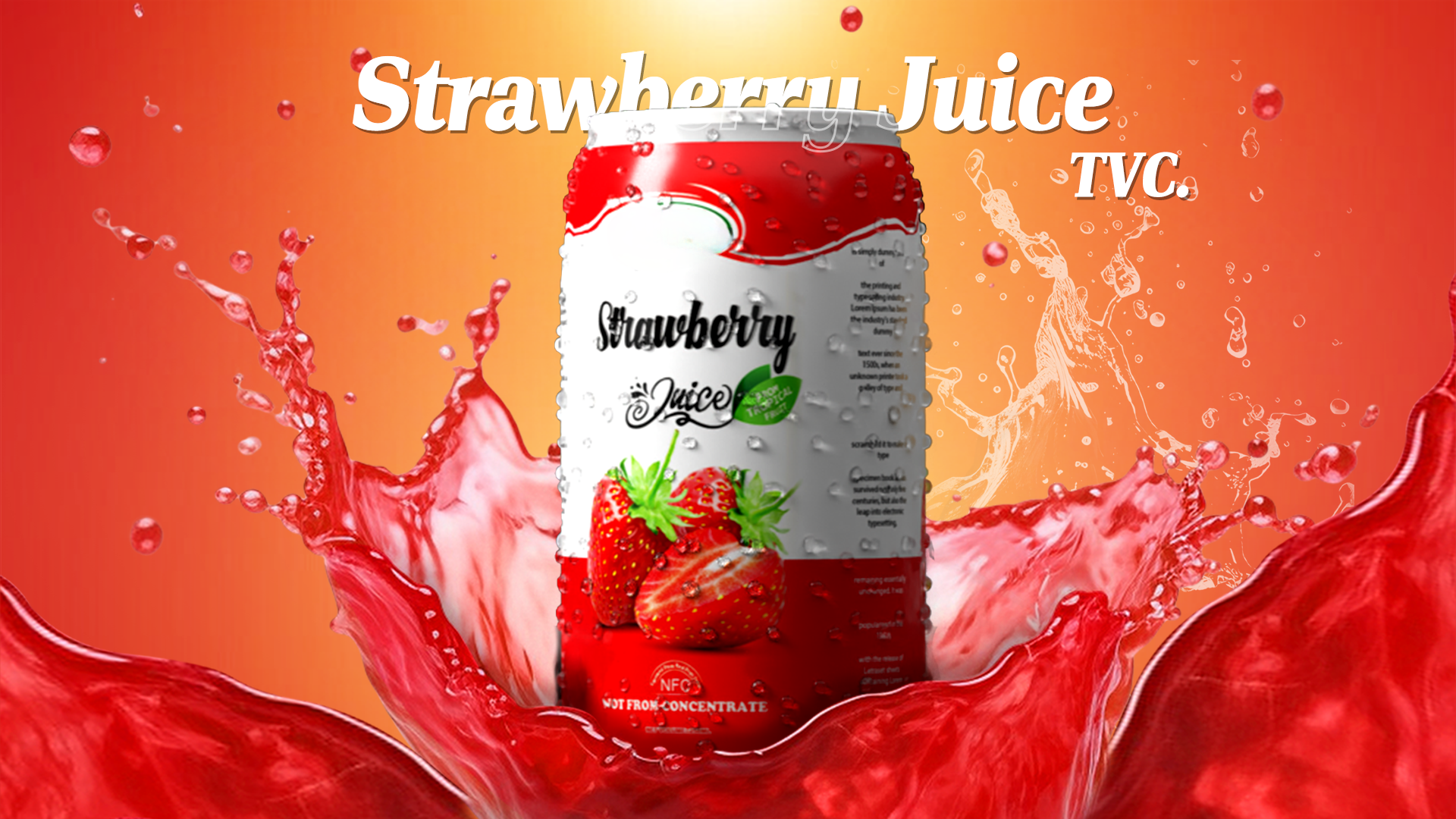 Fruit Juice TVC | Blender 3d animation branding motion graphics