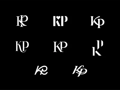 KP monogram. branding identity k kp letter lettering logo mark monogram