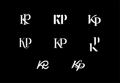 KP monogram. branding identity k kp letter lettering logo mark monogram