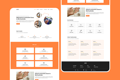 Locksmith website template 3d branding design figma graphic design illustration logo typography ui ux