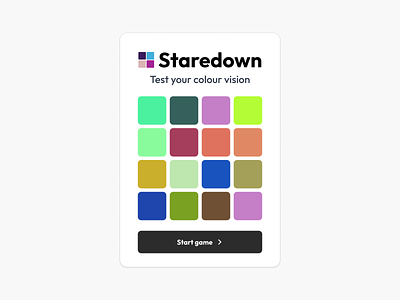 Staredown - Test your colour vision challenge colour design game graphic design online game side project sight test ui vision web app web design