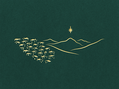 Solar d’Azeiteira · A Village, a Mountain & the Sun boutique hotel brand identity brand illustration engraved style gold illustration heritage brand hospitality branding illustration landscape illustration mountain landscape rural tourism rural village serra da lousã solar dazeiteira sun village illustration visual storytelling