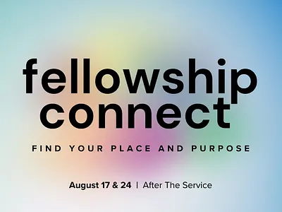 Fellowship Connect church design event graphic design