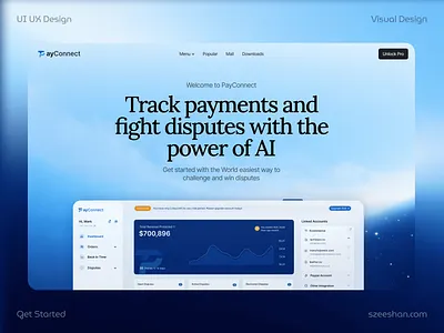 SaaS AI Website ai ai design ai saas ai ui design fintech header fintech website header saas header saas ui design saas website website