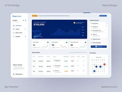 Dashboard Design Saas AI ai saas blue dashboard blue design dashboard design saas payment dashboard product design saas saas dashboard ui ui design ux