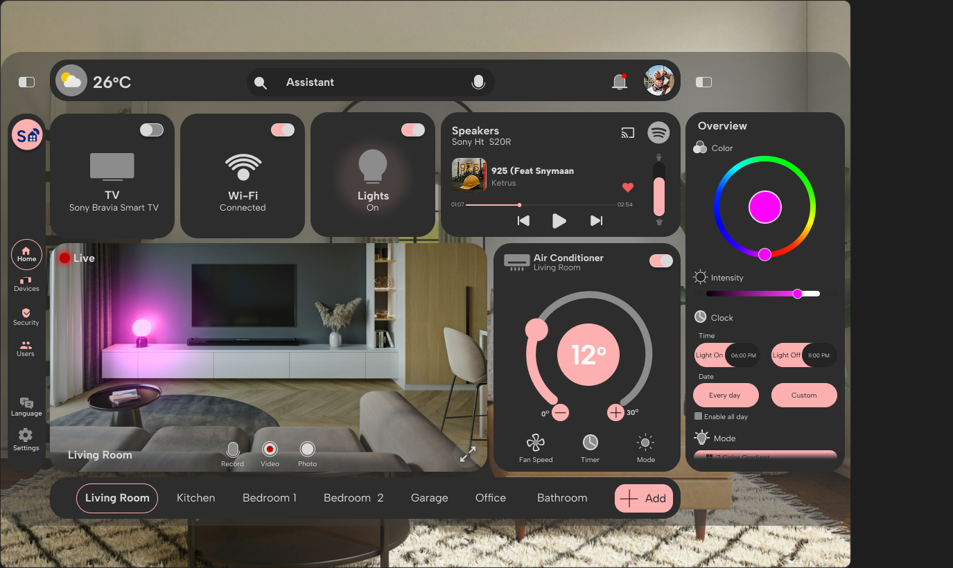 Home Monitoring UI dailyui graphic design home monitoring ui home ui ui