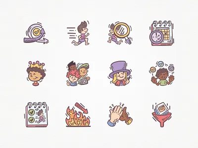 Scrum & Agile Icons Part 1 agile agile icons business icons cute icons doodle icons hand drawn icon de icon design kanban outline icons productivity icons project management scrum scrum icons sprint planning sticker icons teamwork ui icons workflow icons workshop tools