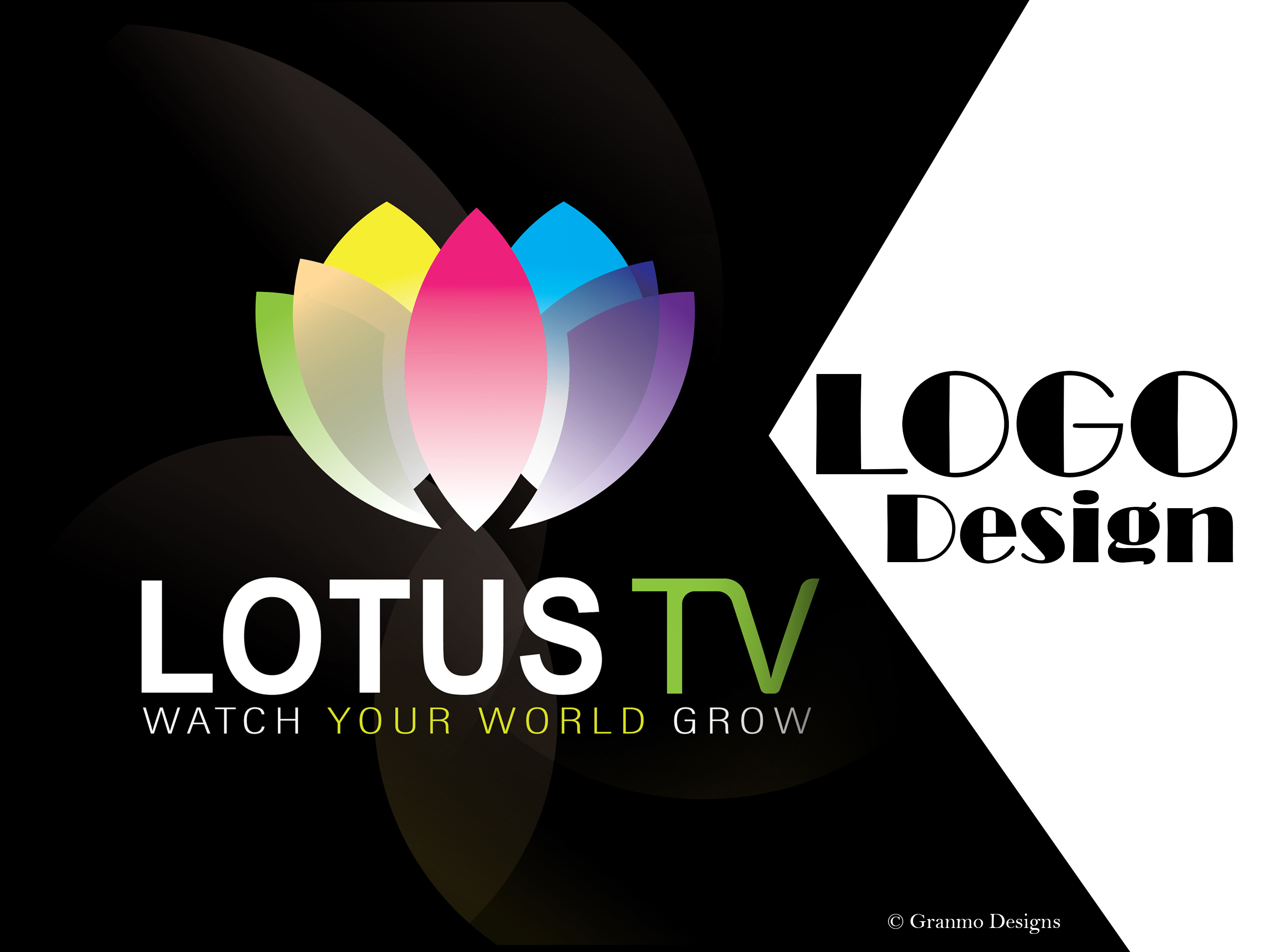 LOTUS TV (LOGO DESIGN) adobe illustrator branding design granmo designs logo graphic design graphic design services graphic designer illustration logo logo designer lotus logo vector vector art