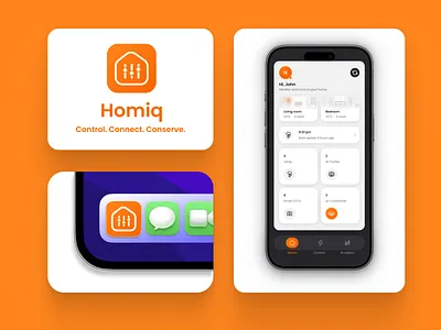 Smart Home IOT App UI - "Homiq" ⚡🏠 appinterface cleandesign homeautomation iot iot app iotapp iphone17pro minimalui mobile mobile app mobileappdesign orange productdesign smart home smartdevices ui ui design ux uxdesign