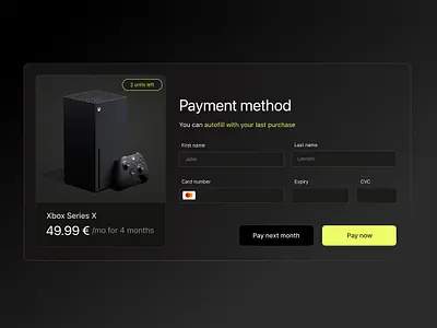 Daily UI - Check out checkout gamer gaming green payment ui ux