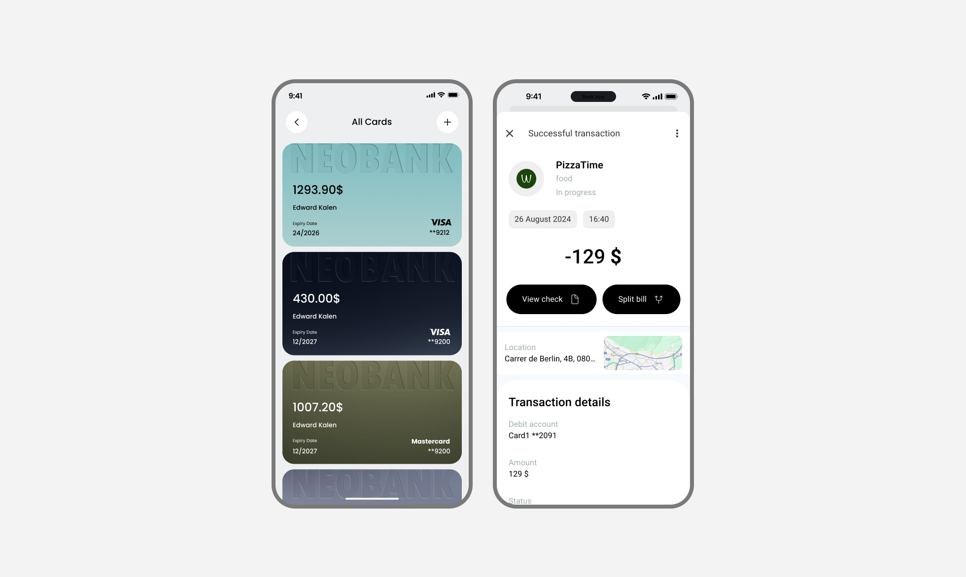 Modern Finance App UI app bank bank app concept mobile ui