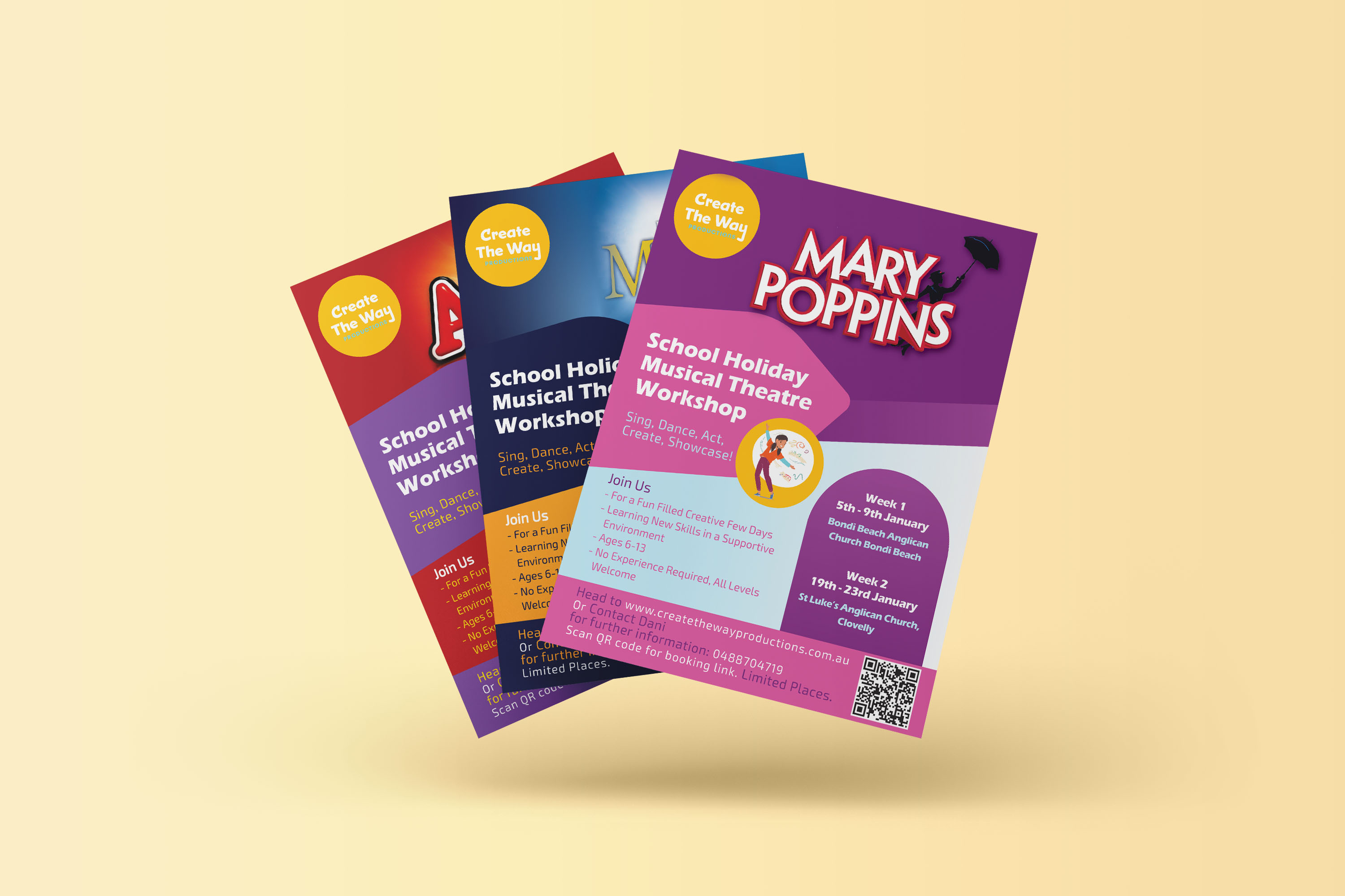 Creative Flyer Series for Music Workshops adobe illustrator brand marketing branding brochure design business design company design creative design creatives educational design flyer design graphic design layout leaflet marketing design musical theme poster design print design template visual design visual identity