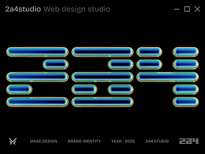 2a4studio Logotype (Concept) 2 2a4 4 a branding font letter linear logo logotype mase mase.design maserekt monogram symbol typography wordmark