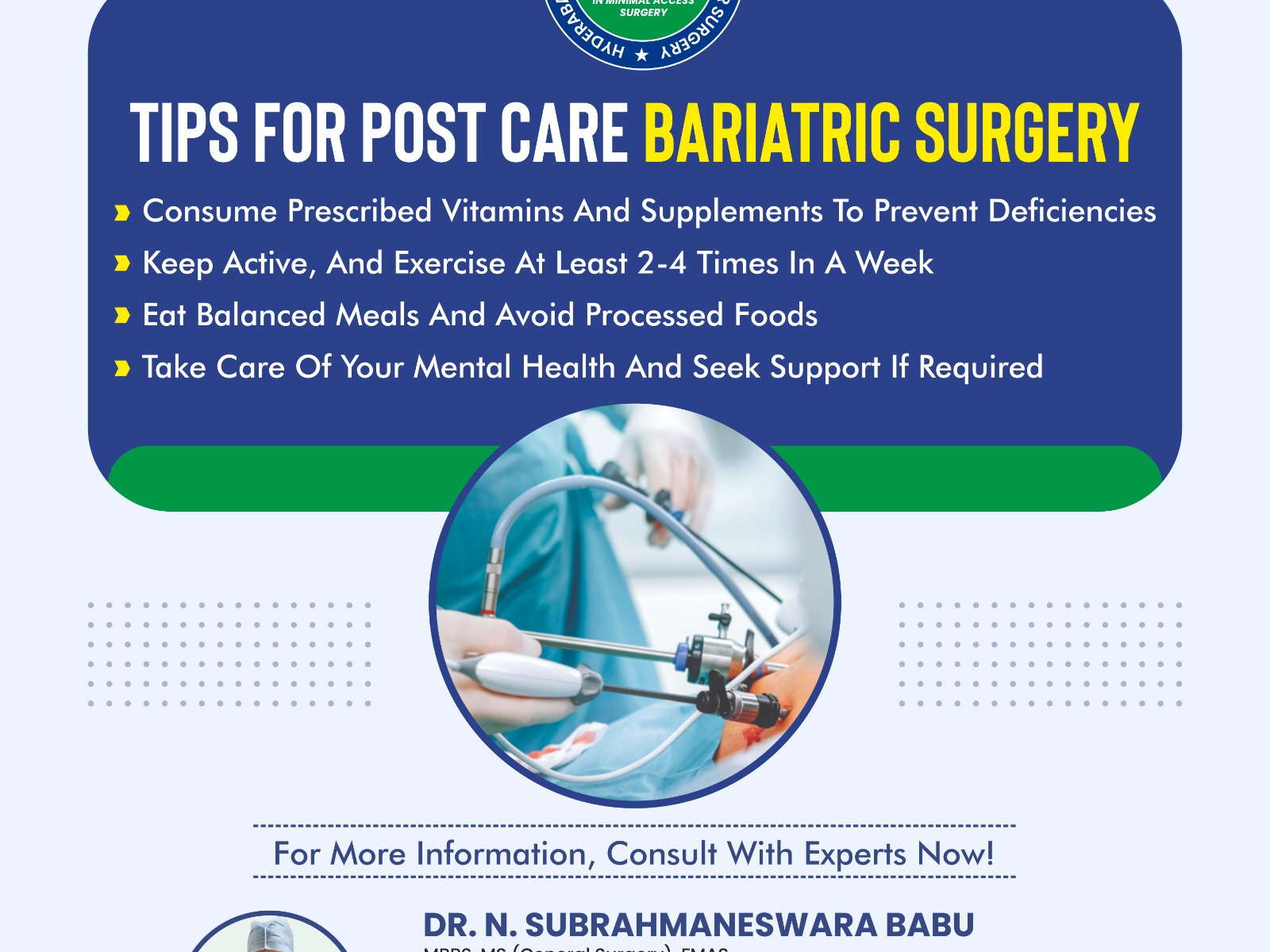 Tips For Post Care Bariatric Surgery. by Subrahmaneswara Babu on Dribbble