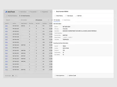 AeroTrack - Drawer Design drawer drawer ui enterprise ui enterprise ui agency erp design erp design agency erp ui erp ui design erp ui designer light mode product design saas ui