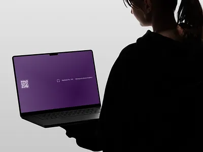 Women holding a MacBook Pro in her hands creative dark dark mode dashboard design graphs grey laptop macbook minimal mockup motion graphics numbers product product design statistics stats ui ux website