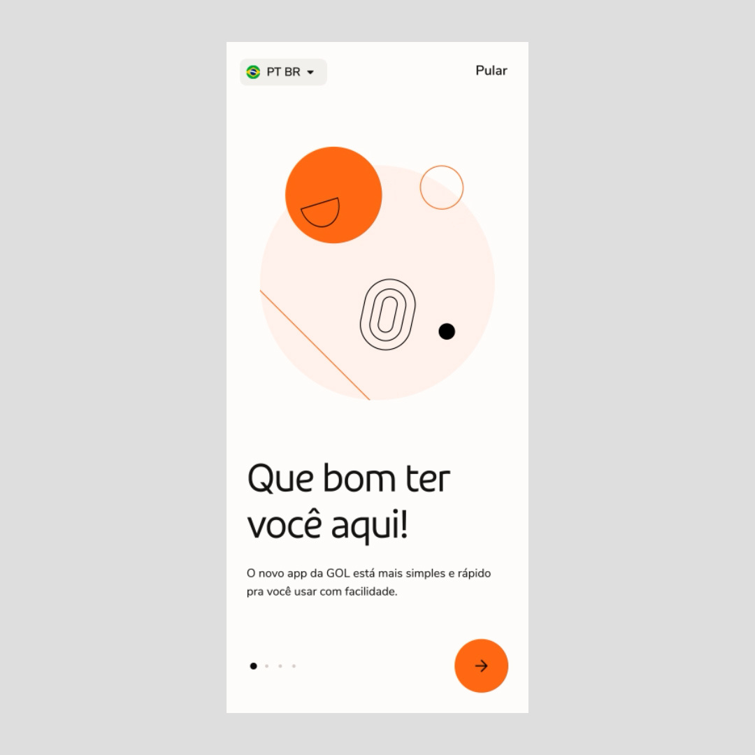 App GOL - Onboarding animation redesign ui ux