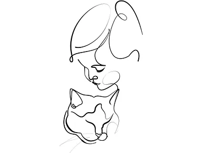 Custom line art branding design graphic design illustration illustration art line art one line art vector