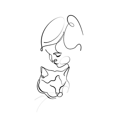 Custom line art branding design graphic design illustration illustration art line art one line art vector