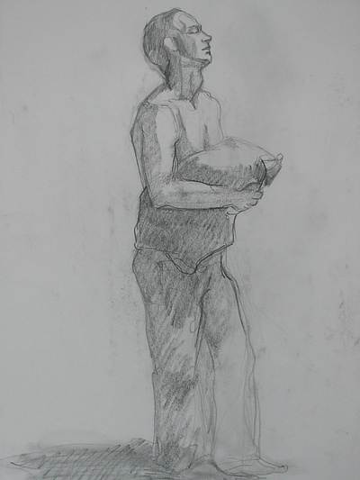 Live Model, Studio Work drawing live model sketch studio