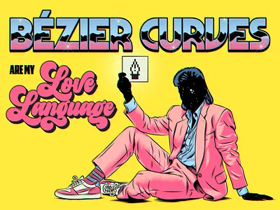 Bézier Curves bezier curves design eighties graphic design illustration kitsch pop art psychedelic retro stars surrealism typography vector vector art vintage weird