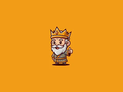 Cute King Logo branding branding design character design cute character design cute characters design graphic design illustration king character king character deisgn king cute character logo king logo king logo design kings logo logo logo design vector viking logo