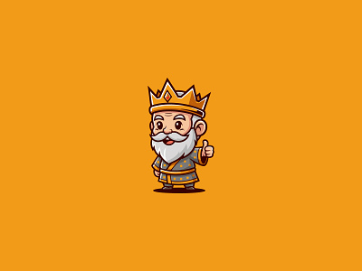 Cute King Logo branding branding design character design cute character design cute characters design graphic design illustration king character king character deisgn king cute character logo king logo king logo design kings logo logo logo design vector viking logo