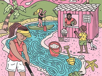 Bermuda Travel Illustration advertising black outline branding cartoon commercial digital illustration editorial hand drawn hospitality illustration illustrator line illustration nyc illustrator playful sam silverman seek and find style travel illustration vacation editorial whimsical