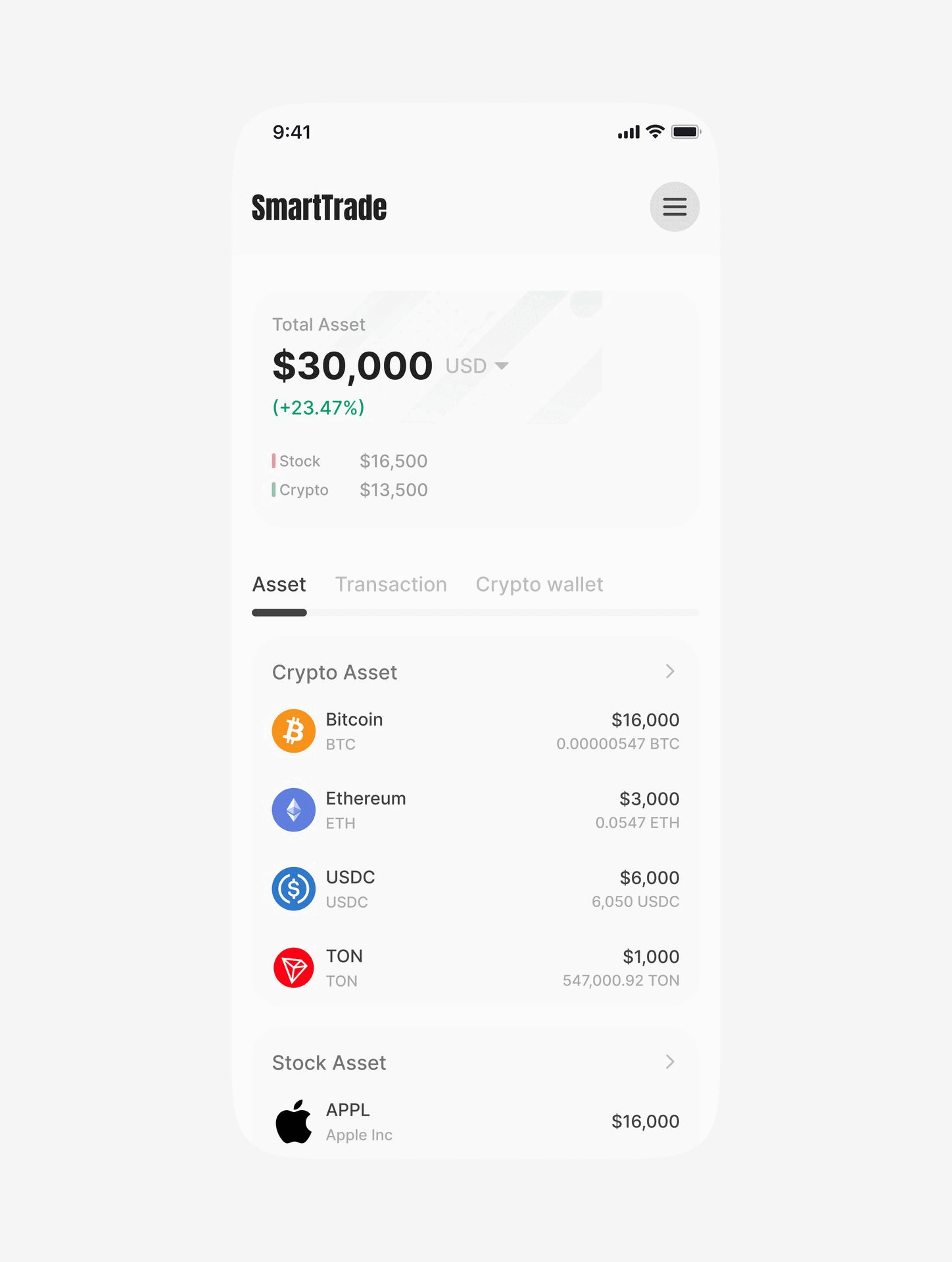 Crypto and stock design ui uidesign ux