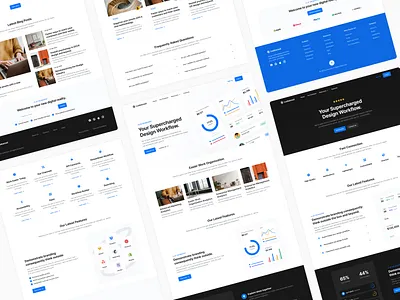 SaaS Landing Pages - Lookscout Design System clean design landing page layout lookscout ui user interface ux webpage website