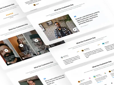 Testimonial Blocks - Lookscout Design System blocks clean design layout saas testimonials ui user interface ux webpage website