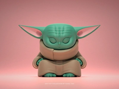 •KAIJU PROJECT• 3d art toys baby yoda concept art cute danil yad design fan art illustration logo sculpt star wars zbrush